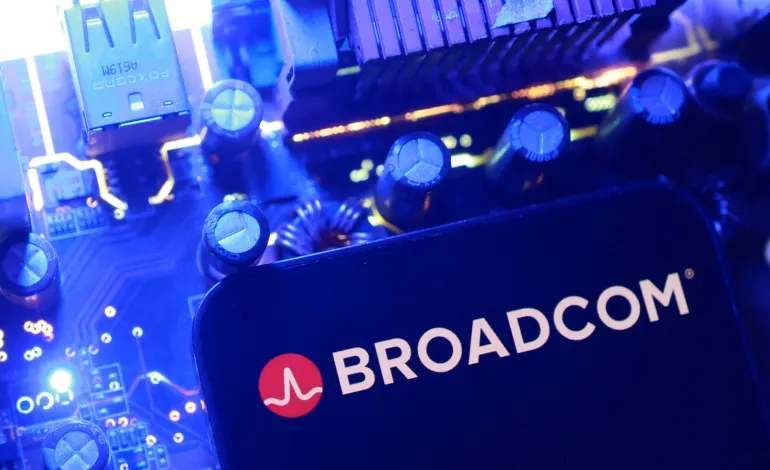 Broadcom logo is seen in this illustration taken June 11, 2026. Dado Ruvic/Illustration