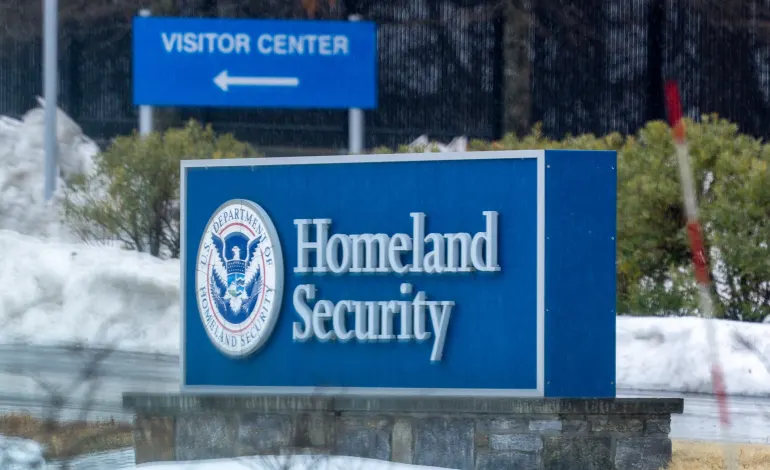 A view of the sign in front of US Homeland Security Department in South East Washington, D.C., U.S. February 15, 2026. Ken Cedeno