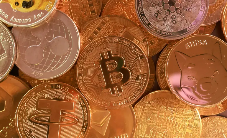Representation of cryptocurrencies is seen in this illustration created on September 10, 2025. Dado Ruvic/Illustration