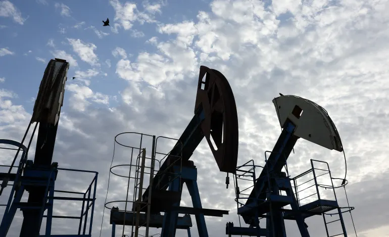 Birds fly over pump jacks at the Airankol oil field operated by Caspiy Neft in the Atyrau region, Kazakhstan, April 20, 2026. Pavel Mikheyev