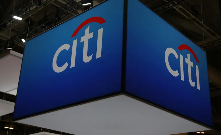 The Citigroup Inc (Citi) logo is seen at the SIBOS banking and financial conference in Toronto, Ontario, Canada October 19, 2017. Picture taken October 19, 2017. Chris Helgren/