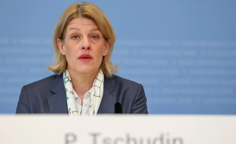 SNB Governing Board member Petra Tschudin attends the rate decision conference of the Swiss National Bank (SNB) in Zurich, Switzerland, March 19, 2026. Denis Balibouse